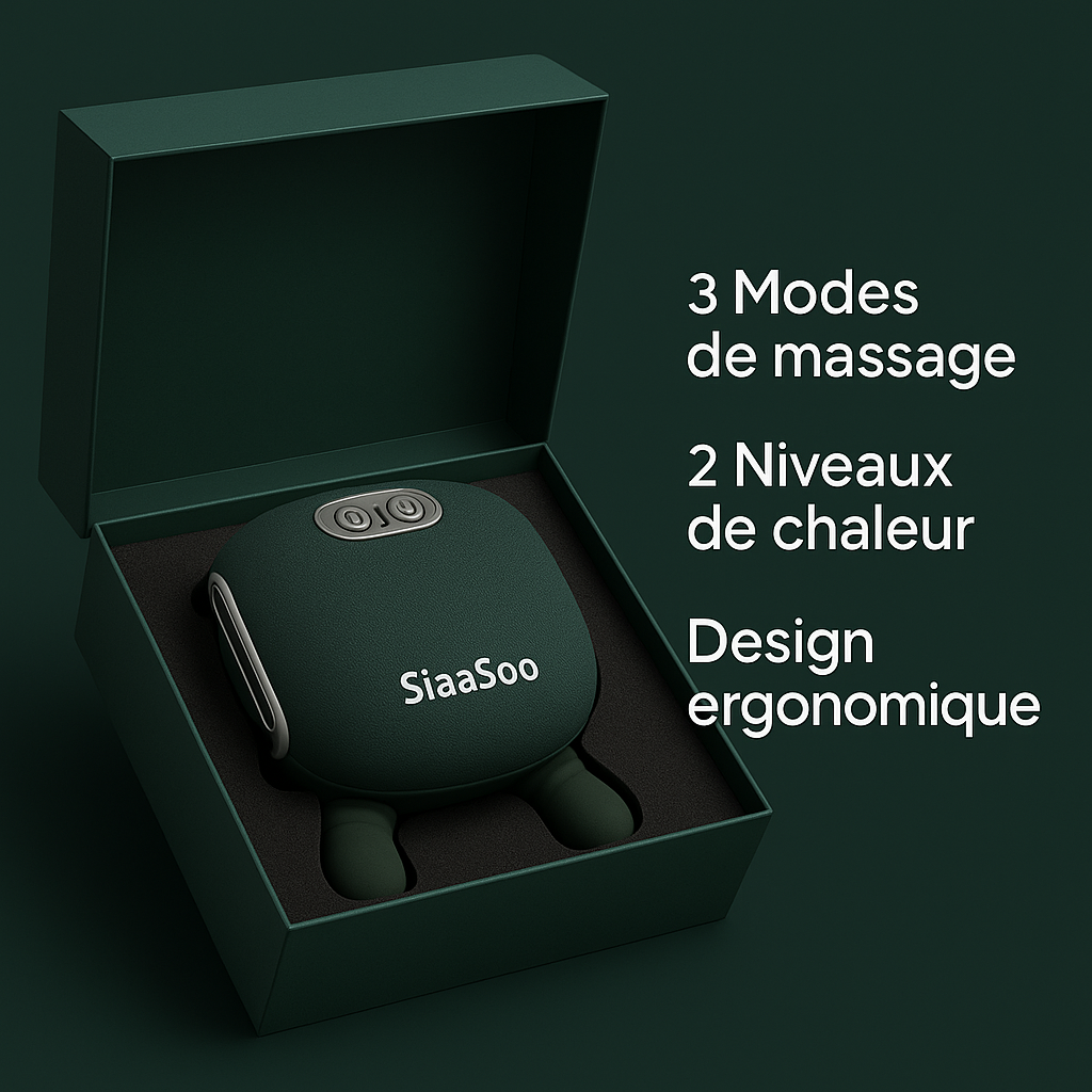Siaasoo™ – Masseur Shiatsu Intelligent à Doigts Ergonomiques